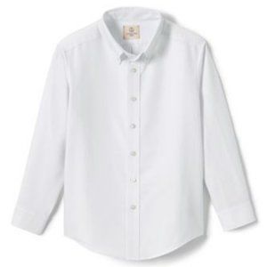 NWT‎ LANDS' END BOYS LONG SLEEVE OXFORD DRESS SHIRT WHITE 8